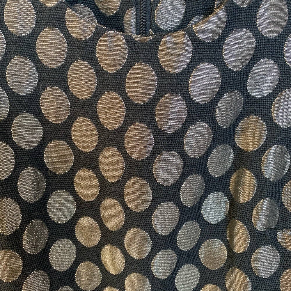 Boden Black and Gold Polka Dot Dress - Picture 2 of 5